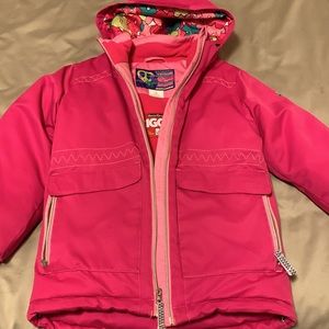 Adorable snow dragons girls ski jacket-size 7